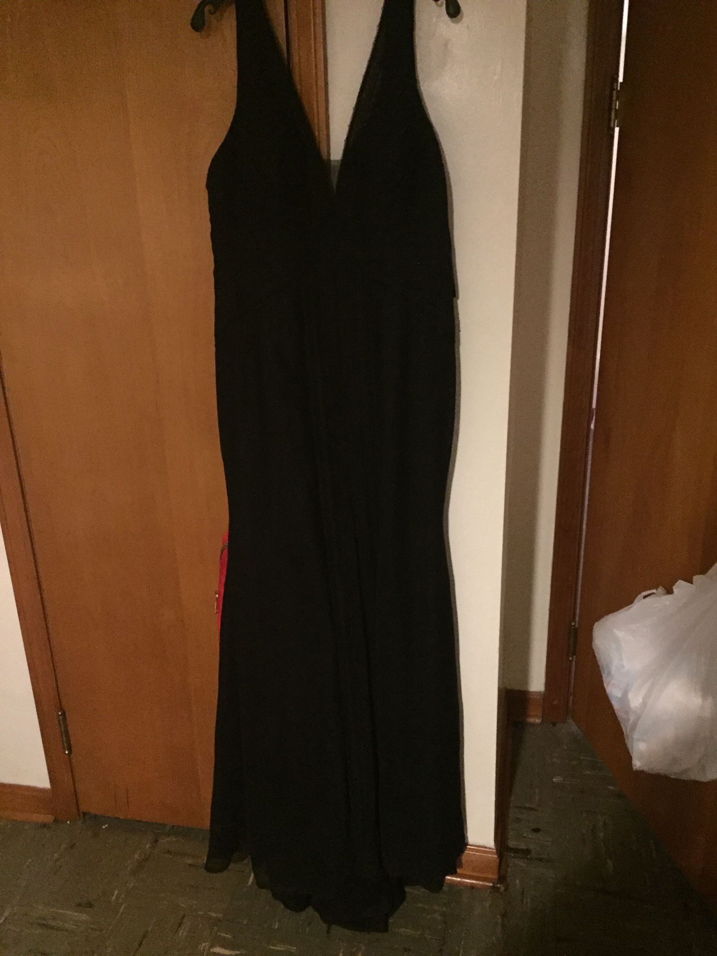 Long black prom dress