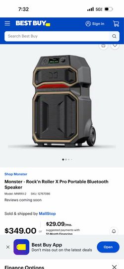 Monster - Rock'n Roller X Pro Portable Bluetooth Speaker