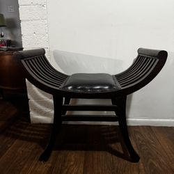 Curved Wooden Bench