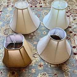 4 Silk Lamp Shades - $5 each
