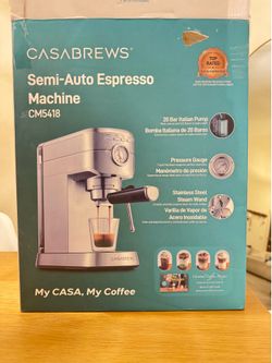 Brand new in box casabrews semi auto espresso machine