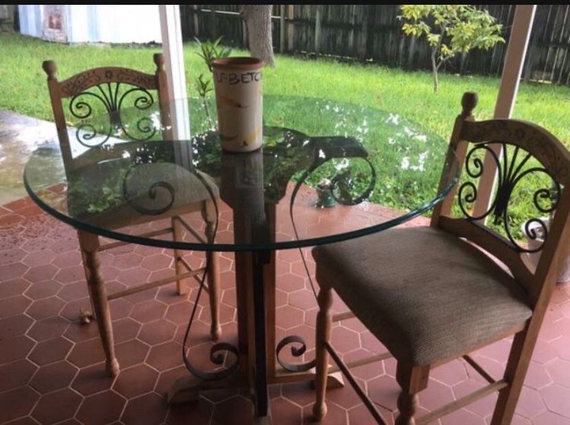 Rustic Bistro Table w/ 2 Chairs