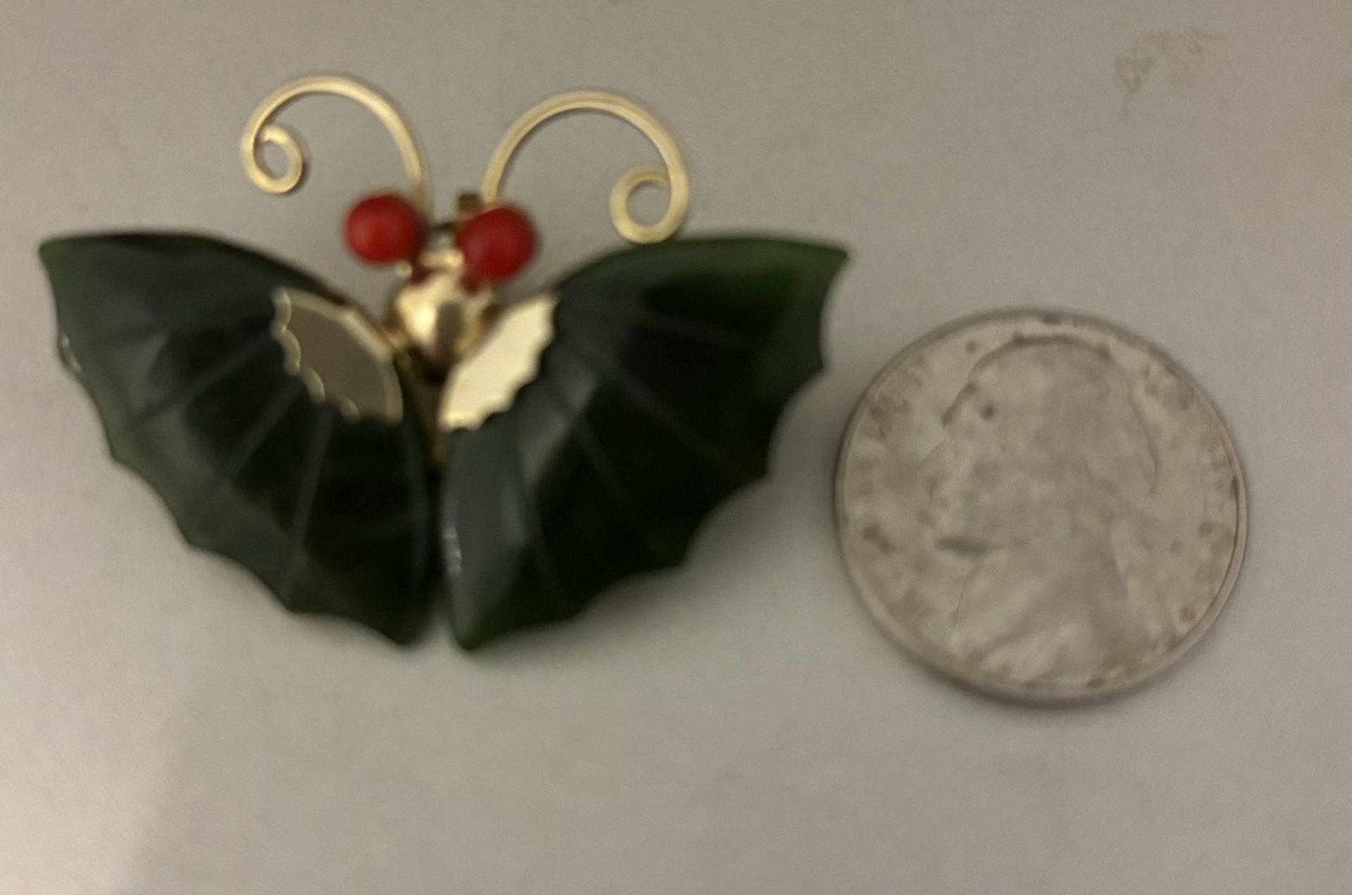 Vintage Butterfly Brooch Pendant 