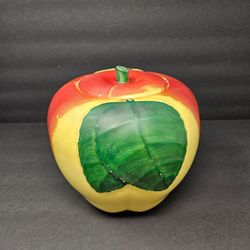 Hull Pottery Blushing Apple Cookie Jar 1940s Vintage Retro Ceramic