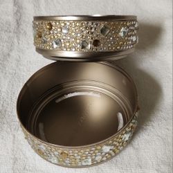 NEW Candle Holders - Brushed Gold/Silver Gem