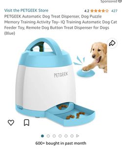 Pet Supplies : PETGEEK Automatic Dog Treat Dispenser, Dog Puzzle