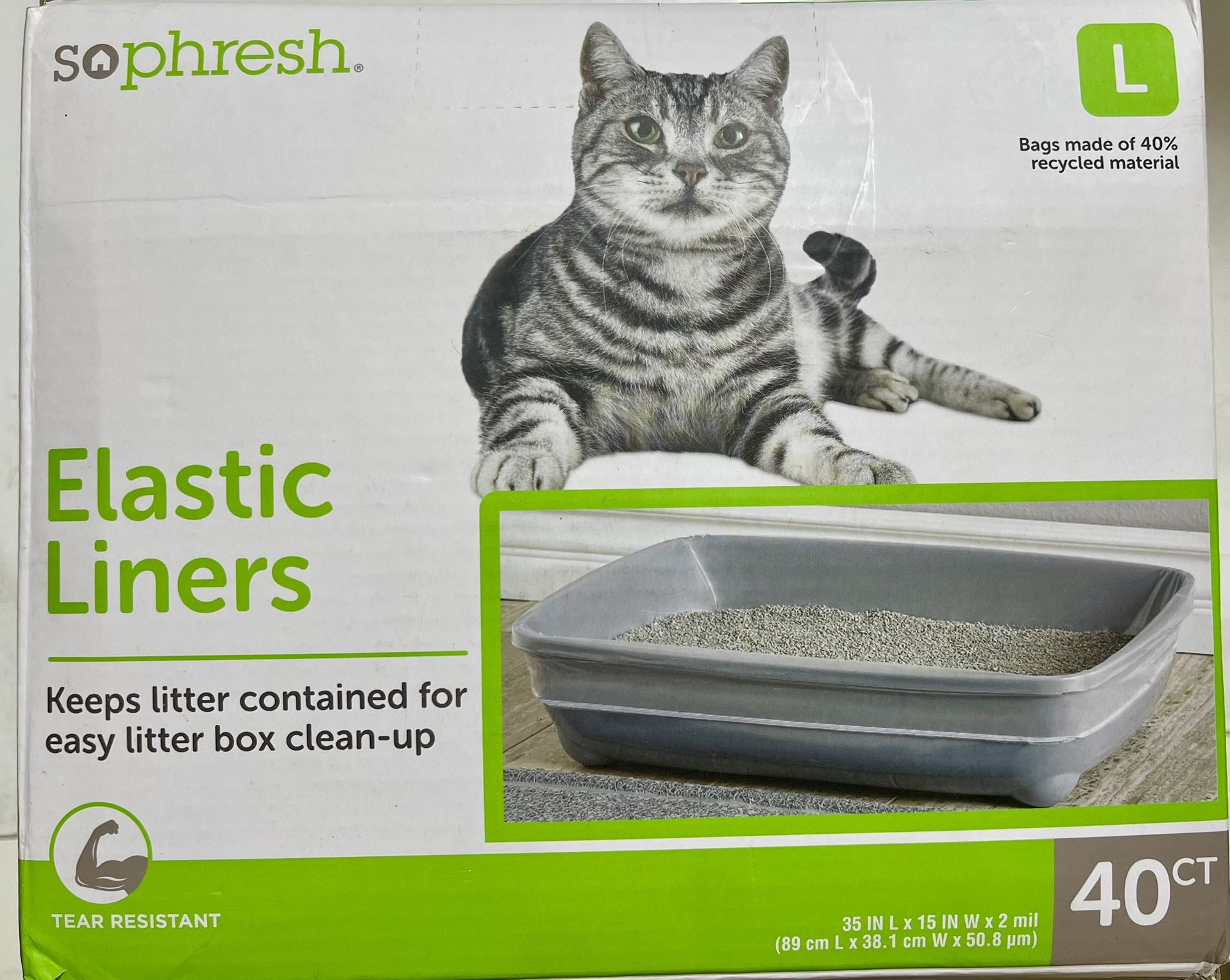 Clear Elastic Litter Box Liners