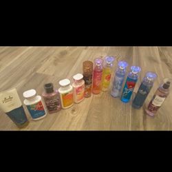 Bath And Body Spray Mists And Lotions Bundle 12 Total