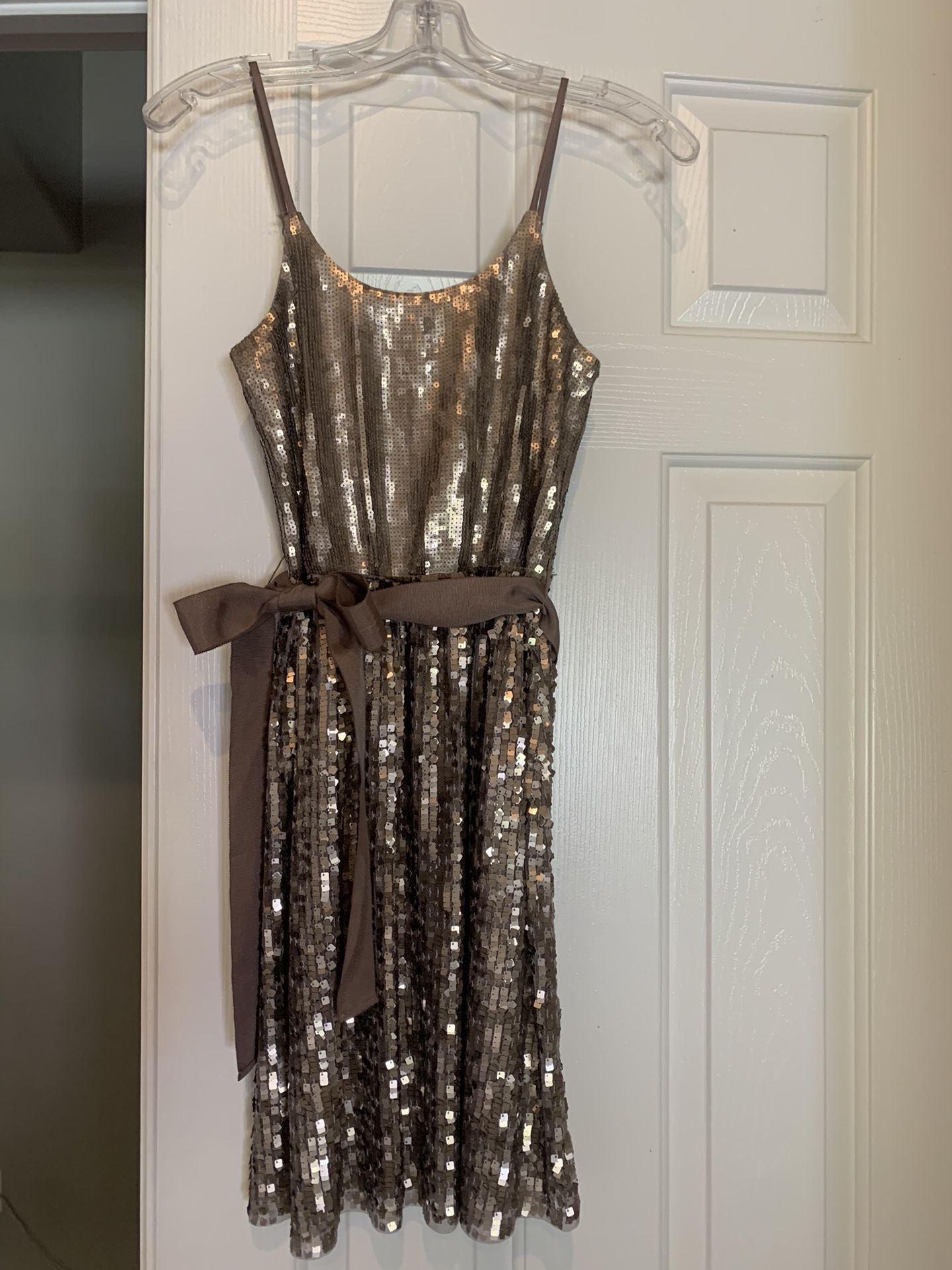 New - Express Gold Sequin Party Dress