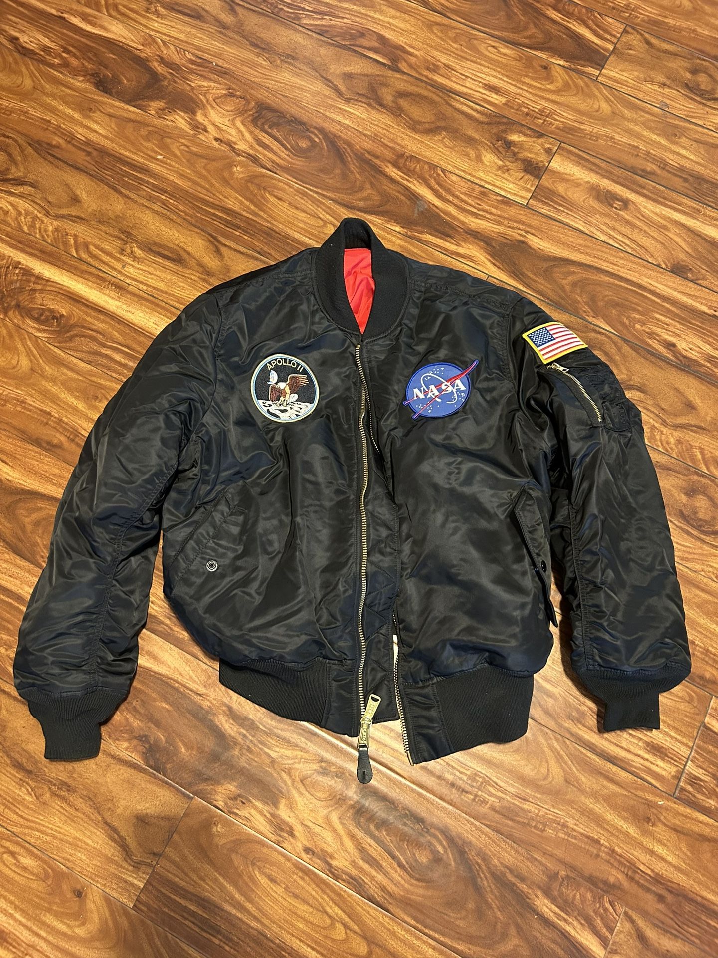 Alpha Industries Men's XL MA NASA Apollo Mission Patches Reversible