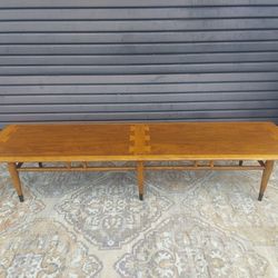 Lane Acclaim Mid Century Extra Long Walnut Dovetail Coffee Table.