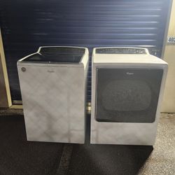 WHIRLPOOL CABRIO TOP LOAD WASHER AND DRYER 