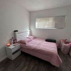 Full Size LED Bed Frame With Matress 