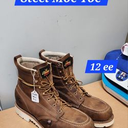 Thorogood Work Boot Size 12 ee STEEL MOC TOE 