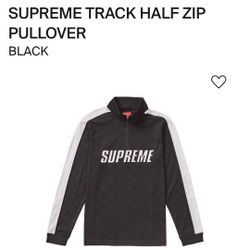 Supreme Track Half Zip Pullover Medium Black