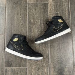Jordan 1 Retro High City Of Flight - Size 13 Clean Black and Gold