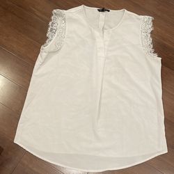 Banana republic Grey Blouse with lace
