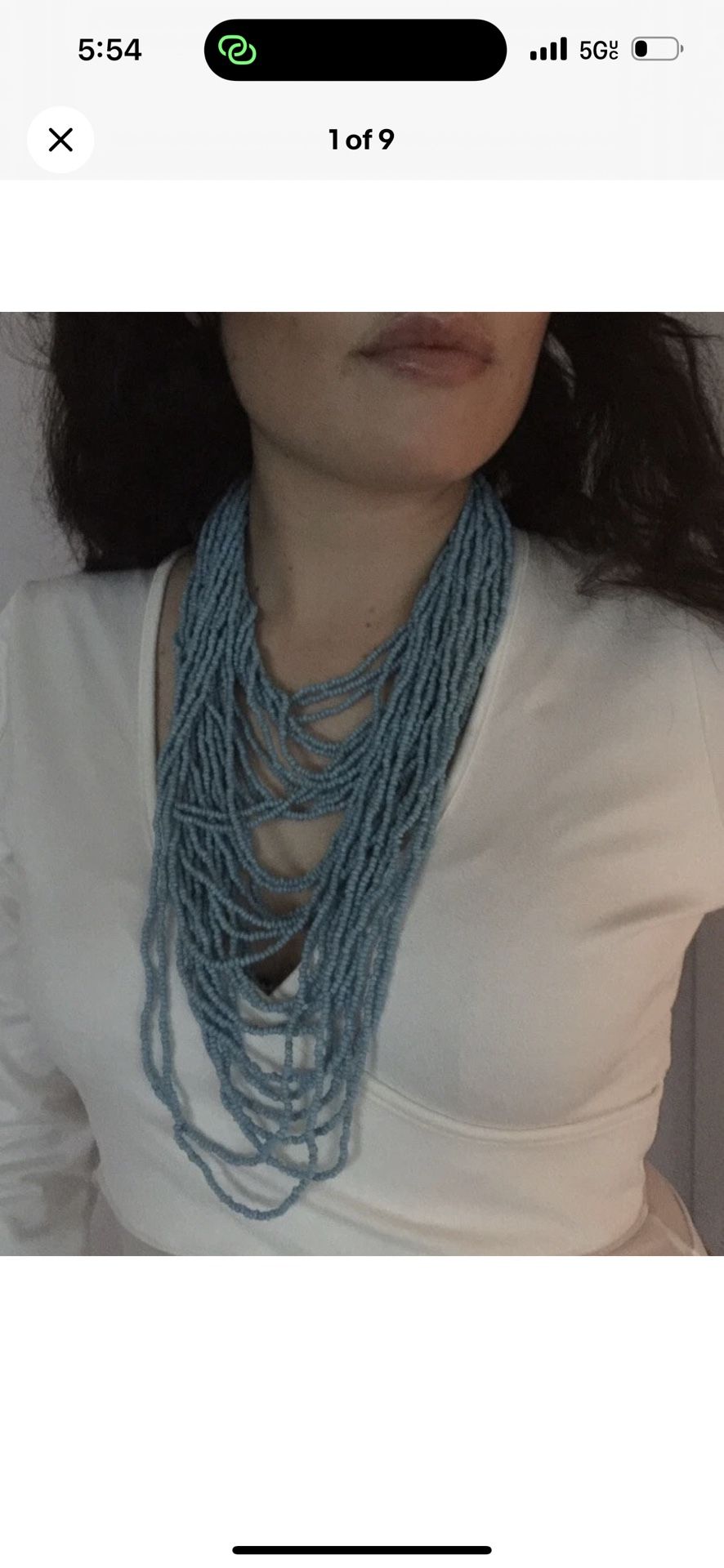 🪻Multi Strand Turquoise Color Beaded Necklace ✨
