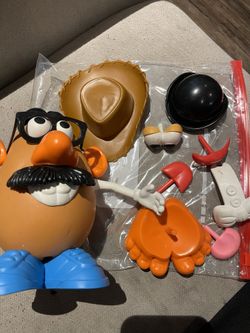 VINTAGE PLAYSCHOOL MR POTATO HEAD WITH SPARE FACE PARTS LARGE 8 “ VGC 1985