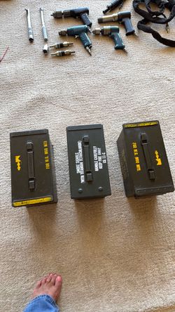 U.S. military surplus metal ammunition/storage containers