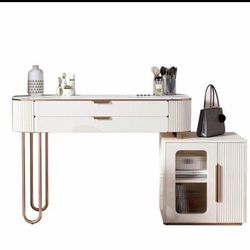 Modern White Makeup Vanity Table