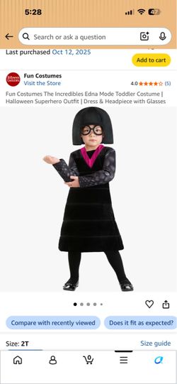 Incredibles Edna Mode Toddler Costume