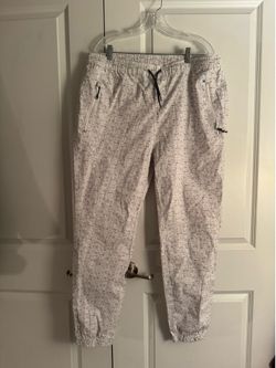 Retro stitch Men's Casual Drawstring Jogger Pants - White Speckle size xxl