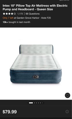 Used queen size self inflate mattress