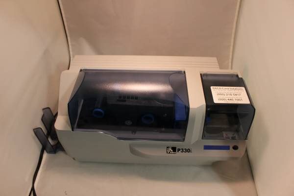 Zebra P330I Badge PVC ID Card Thermal Printer USB - P330i-0000A-ID0