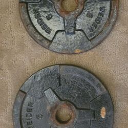 Weider Weight Plates 5 Lbs Set Of 2