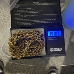 Heavy Gold Plated Rope Chain