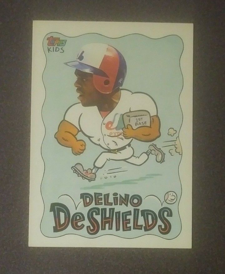 1992 Topps Kids Delino Deshield Montreal Expos Baseball Card Vintage Collectible Sports MLB Trading Commemorative Major League