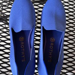 Rothy’s Cornflower Blue ballet flats round toe