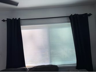 Black curtains