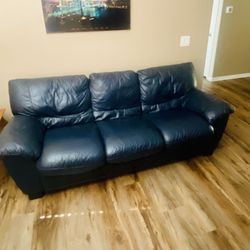 Perfect Black Leather Couch