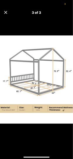 Queen bed with mattress