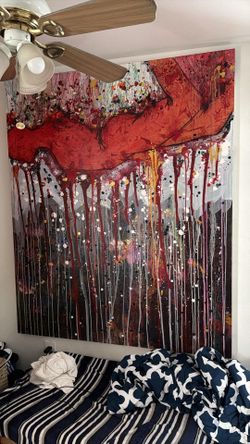 Abstract drip painting