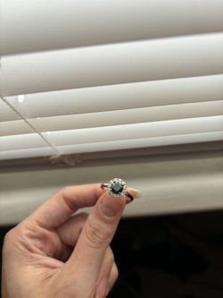 Black diamond + White Gold + Swarovski Crystal Ring
