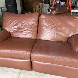 Free! Sectional  Sofa Couch Leather Recliners