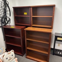 New 41.85"x30.7"x12.8" Wooden 3 Tier Bookcase Book Shelves (2 Colors) Oak And Cherry