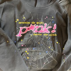 Pink Sp5der Hoodie OG Black 
