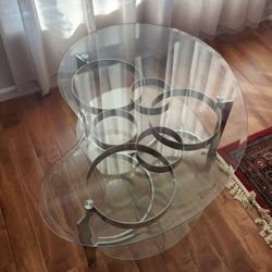 Glass Coffe Table - Absract Design