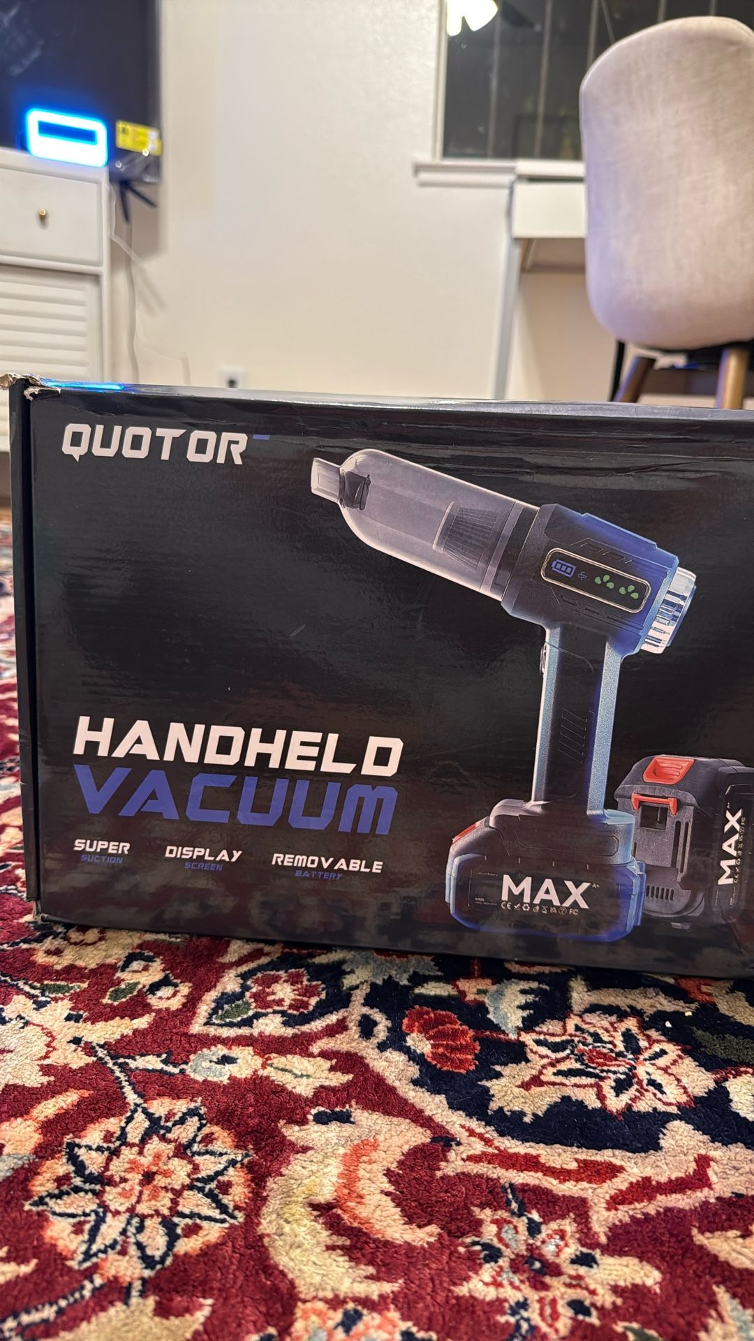 Car Vacuum Portable Cordless with Best Suction Cordless,Handheld Powerful Car Vacuum Cleaner High Power with 23000pa,Mini Car Duster Two Batteries Lon