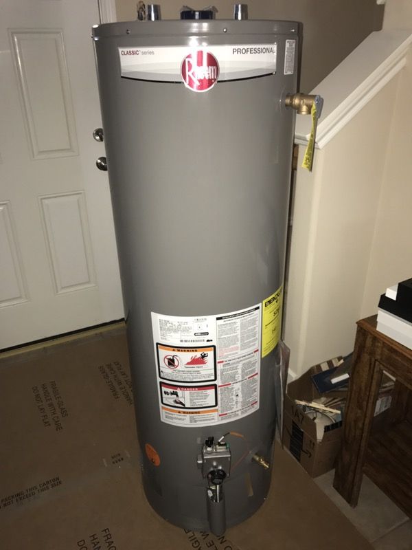 40 GALLON GAS WATER HEATER INSTALLED