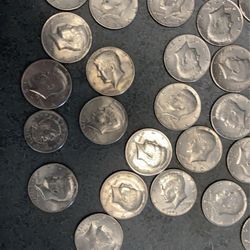 Coin Collection 50 Cent Piece Some Silver