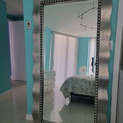  Z Gallerie "Silver Ball" Scalloped Mirror
