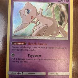 Pokemon Mew SM215 Sun & Moon Hidden Fates Pin Coll Black Star Promo Holo 2019 HP