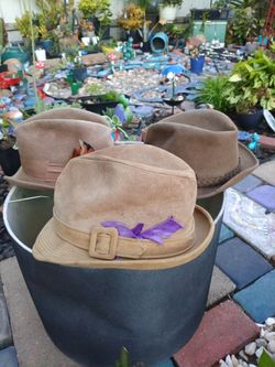 Set of 3 vintage hats
