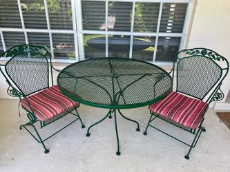 Iron patio furniture