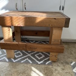 2 Rustic Wood Side tables / Bench seating